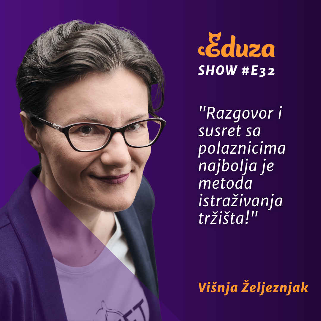 Citat Višnja Željeznjak, Eduza Show: „Razgovor i susret sa polaznicima najbolja je metoda istraživanja tržišta!“