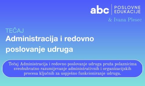 Administracija i redovno poslovanje udruga