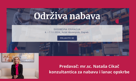 Održiva nabava - 2 dnevna edukacija 02. i 03.04.2025.