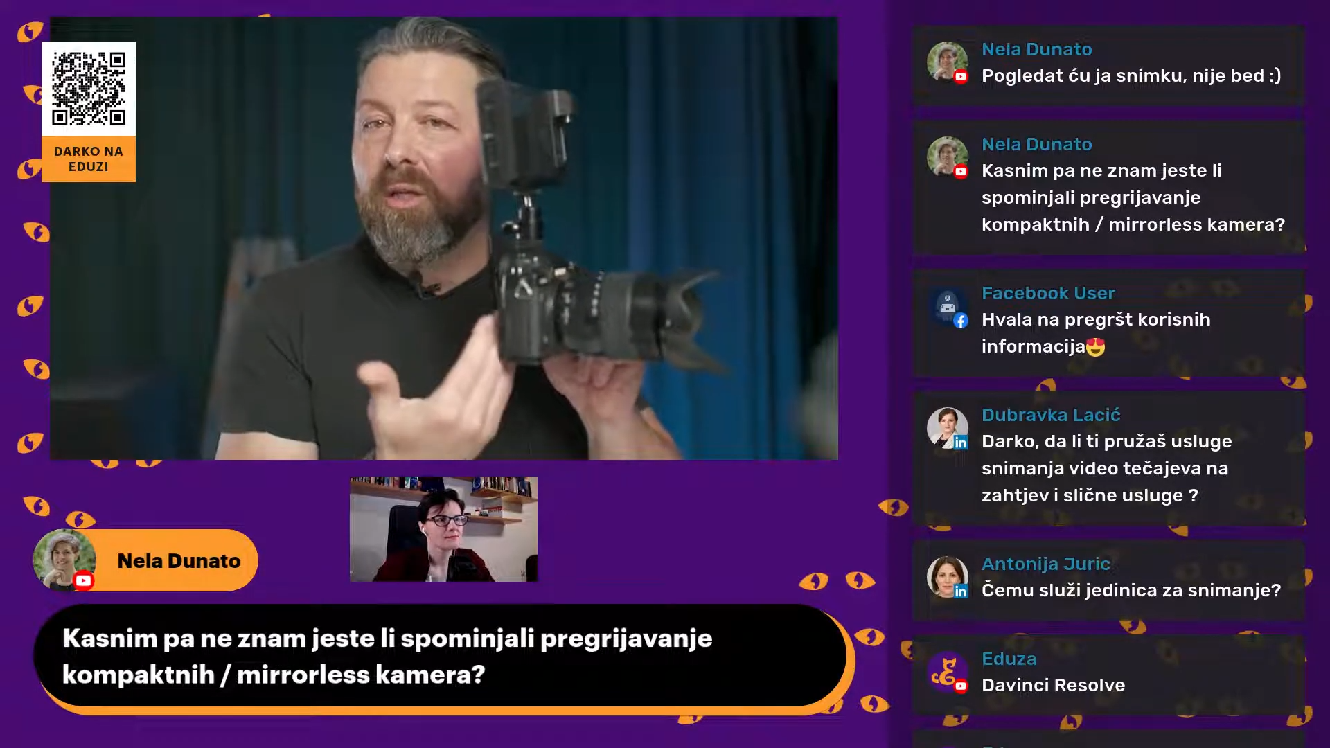 Primjer emisije Eduza Show video podcasta uživo - gost Darko Mareš